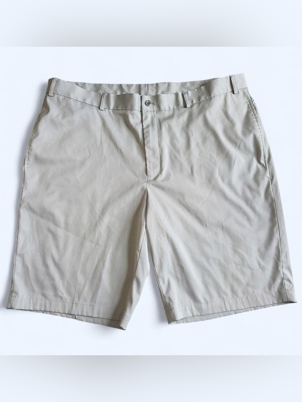 Slazenger Men's Flat-Front Shorts in Light Beige